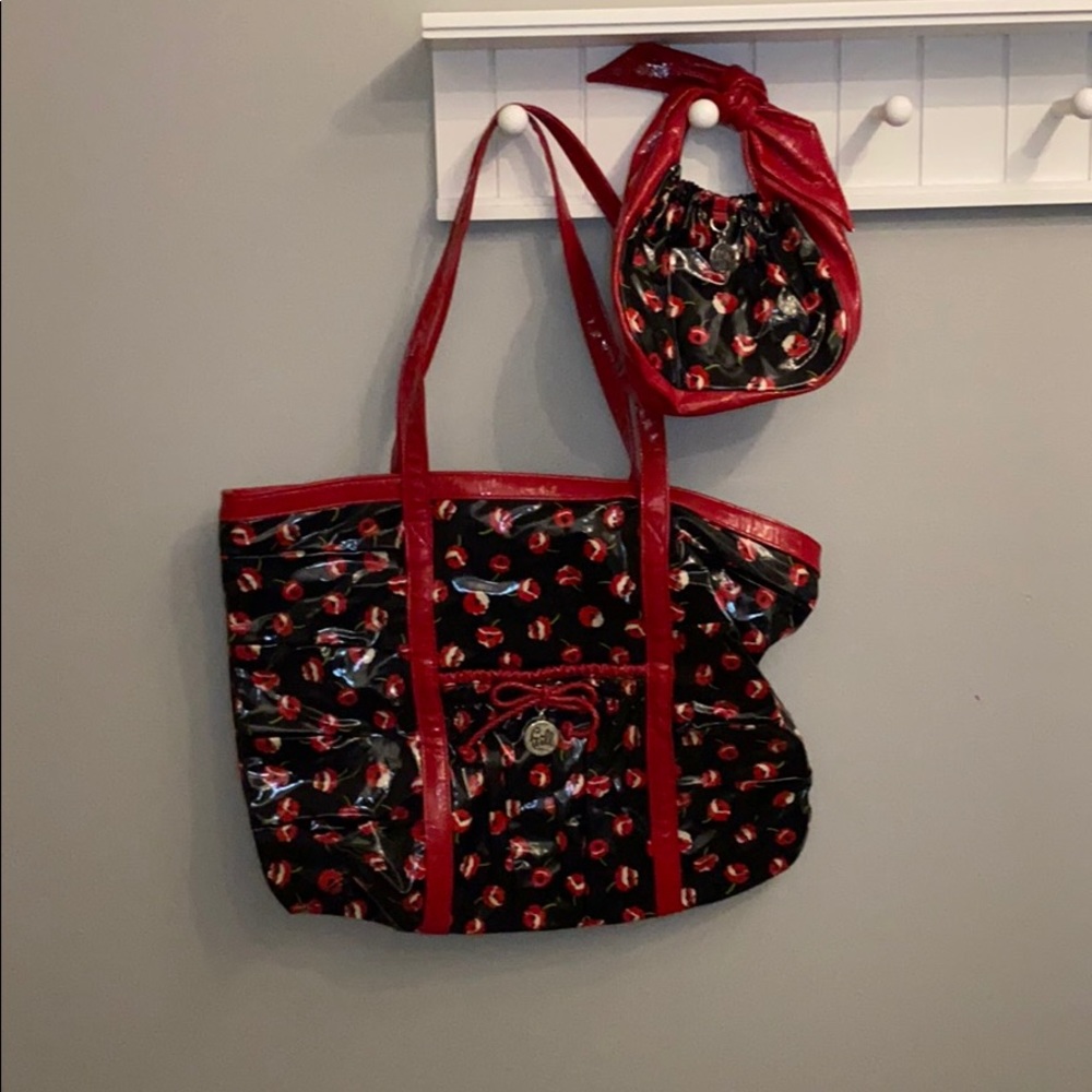 Vera Bradley- Cherry Shoulder Bag & Small Purse